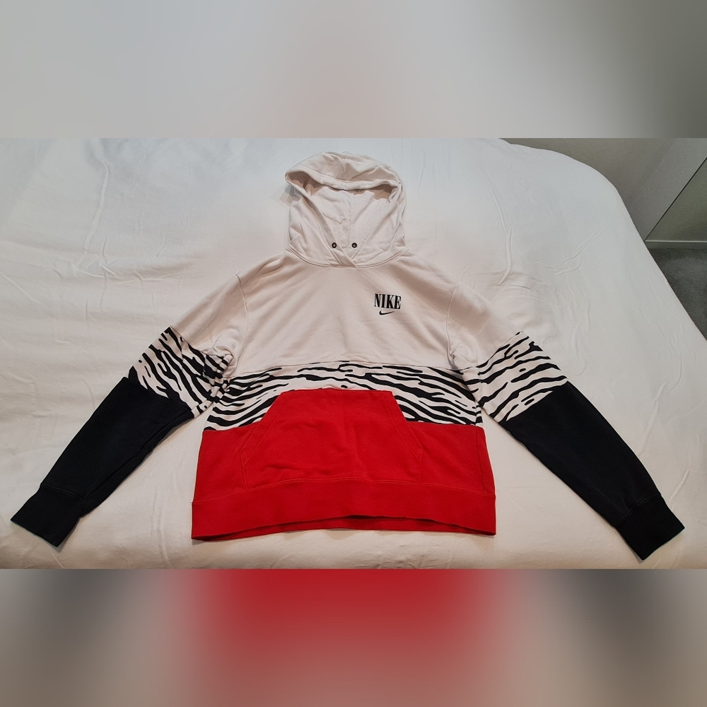 Nike Colorblock Hoodie with Zebra Print